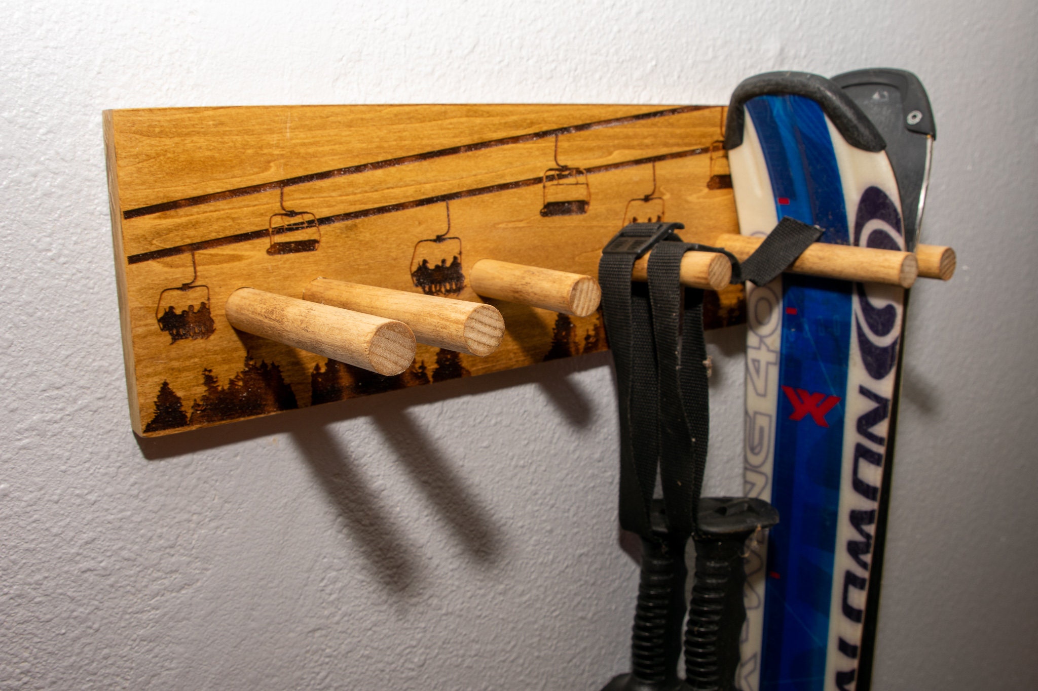 Ski Rack Wall Hanger Etsy