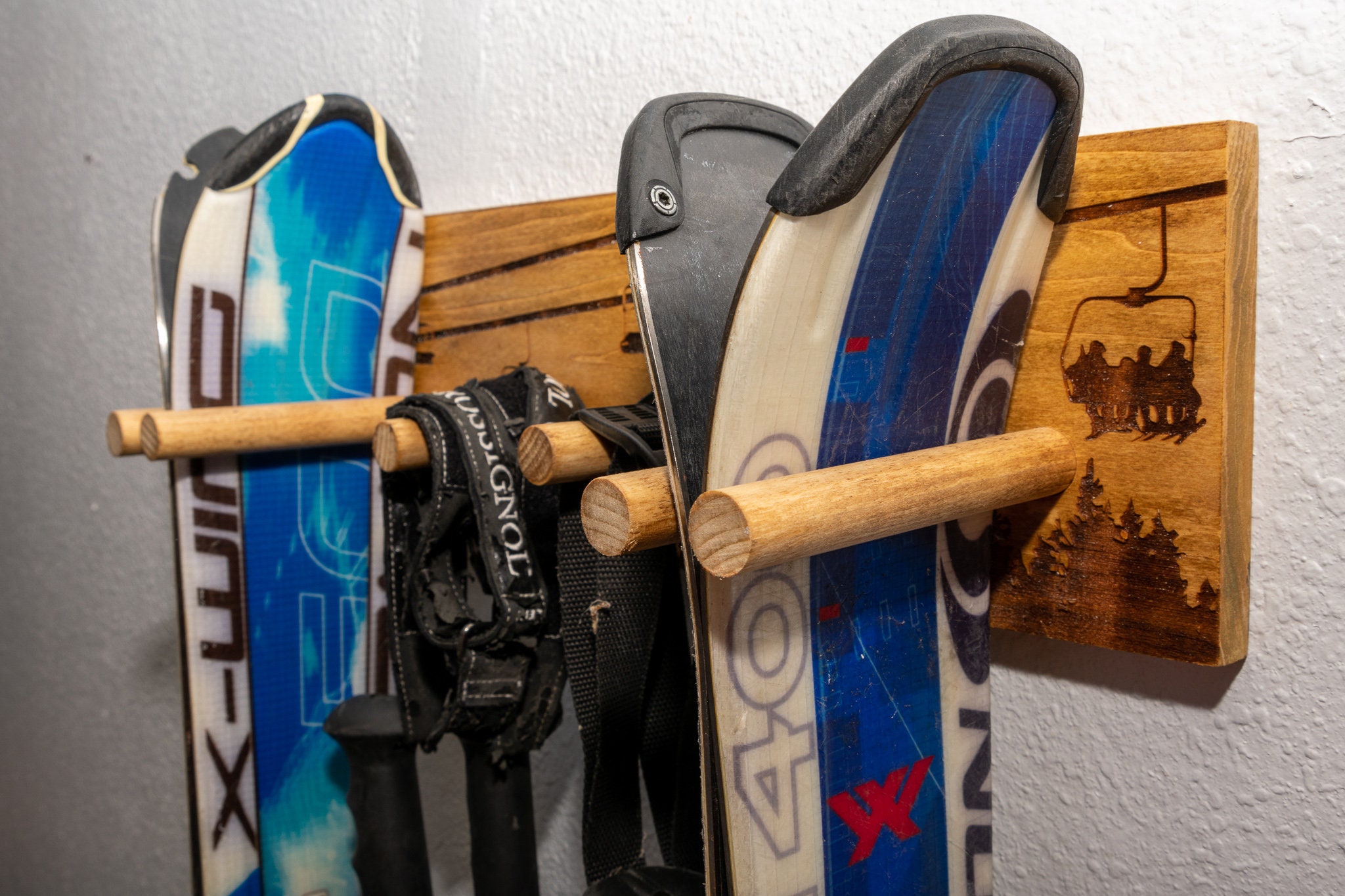 Ski Rack Wall Hanger Etsy