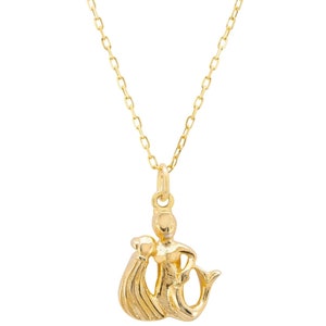 Collier signe du zodiaque Verseau en or