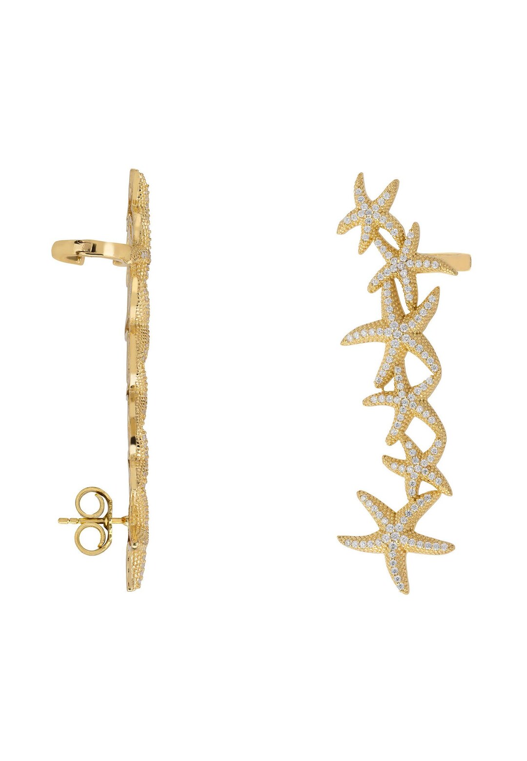 Latelita Starfish Ear-climber 925 Sterling Silver Dipped in 18ct