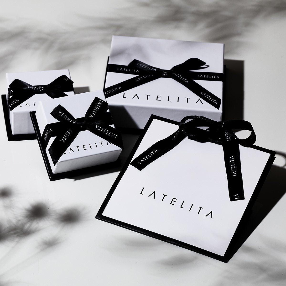 Latelita Earrings Pearl White Mother Gold Grey Designer Large | Etsy