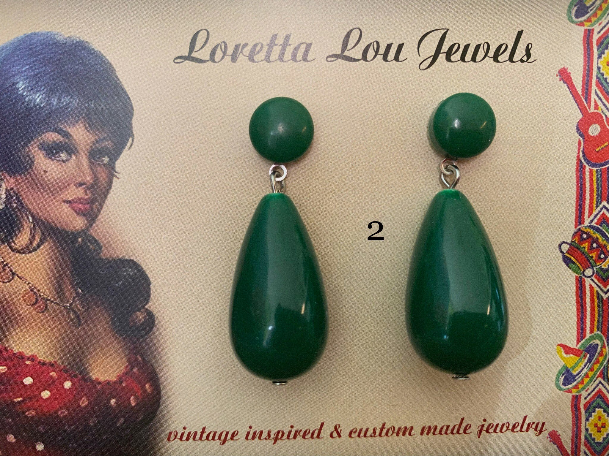 Boucles D'oreilles Pendantes Vintage Or Et Bakélite Noire - Modèle Rétro B13 - Occasion En Bon état
