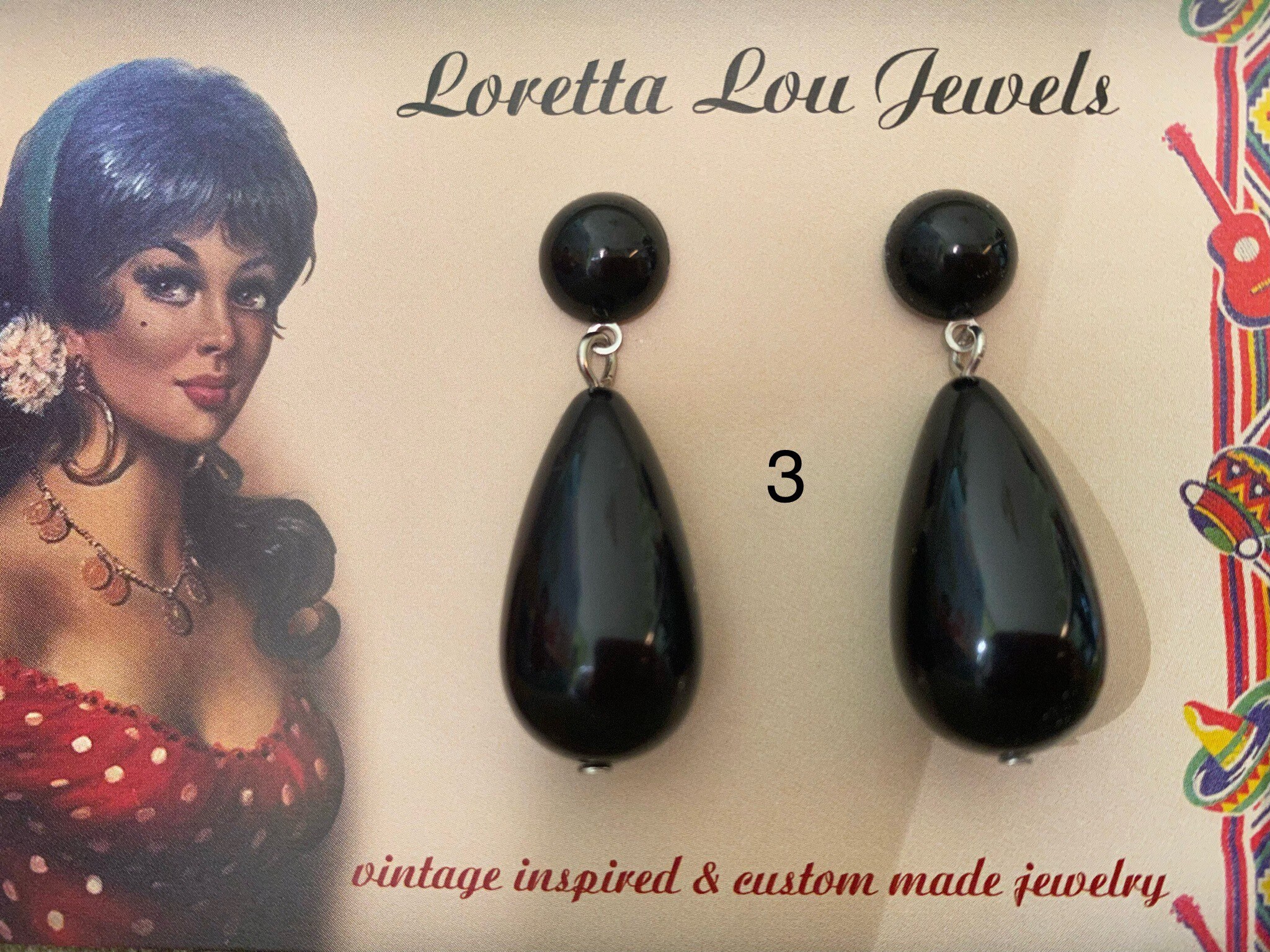 Boucles D'oreilles Anciennes En Bakélite Rayée Bleue - Style Créateur, Fermoir Dormeuse - Occasion Vintage