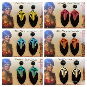 Vintage inspired earrings 40s 50s style