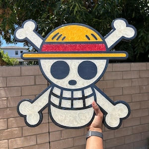 One Piece Straw Hat Jolly Roger Wall Art