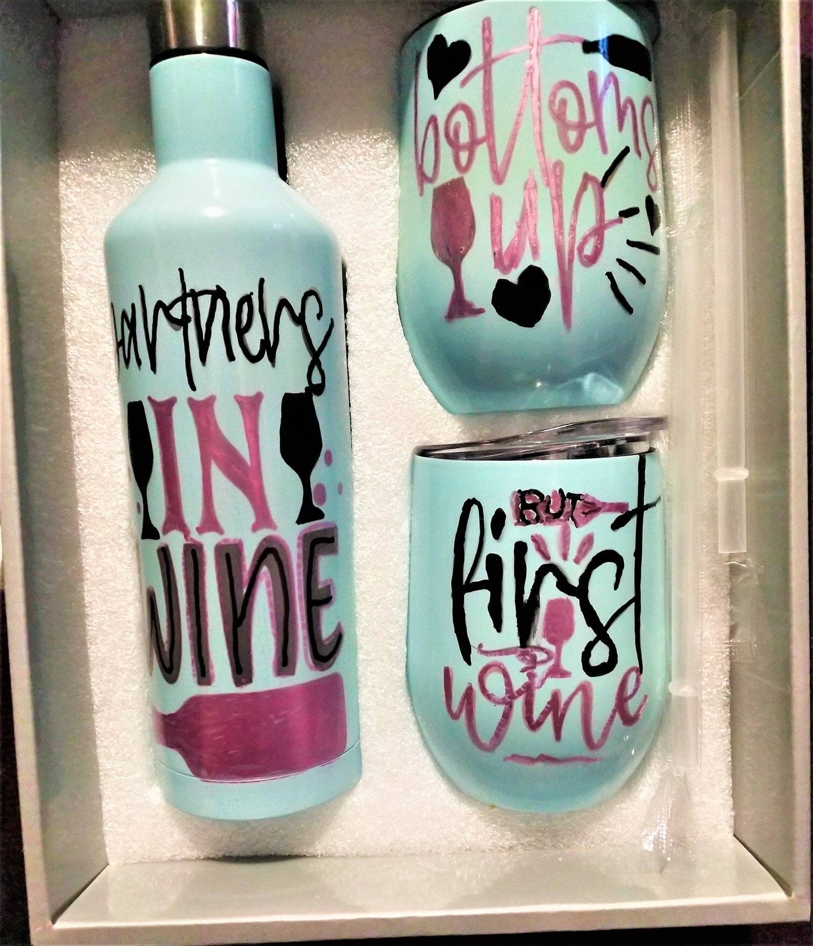 Tumbler Gift Set wine Etsy