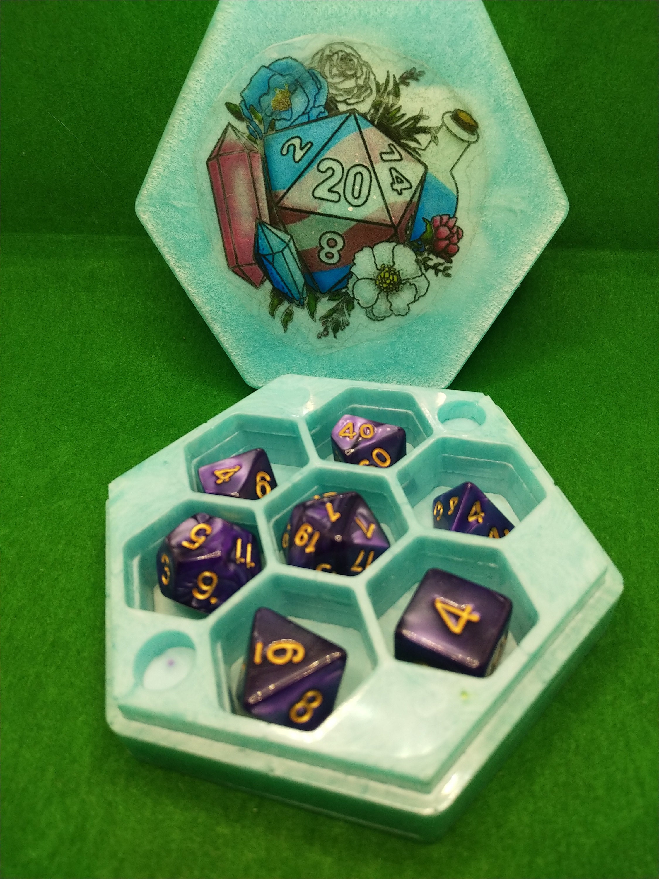 Dice with Custom Dice Box Set full set Etsy