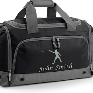 Fourre-tout brodé personnalisé pour escrimeur, Kit pour escrimeur, Cadeaux pour escrimeur, Sac de sport, Sport, Sport, Club d'escrime, Escrime pour enfants
