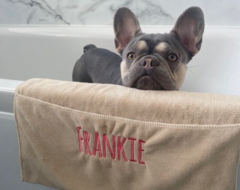 Personalised Microfibre Pet Glove Towel, Dog Towel, Dog Gift, Dog Lover, Dog Grooming, Pet Care, Dog drying towel