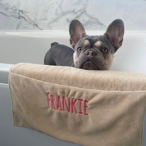 Personalised Microfibre Pet Glove Towel, Dog Towel, Dog Gift, Dog Lover, Dog Grooming, Pet Care, Dog drying towel