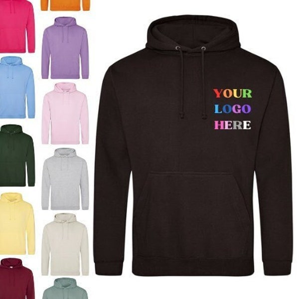 QUANTITY x6, Custom Logo Embroidered Hoodie, Bespoke Design or Text, Small Business, Personalised Uniform, Unisex, Workwear, Sweatshirt