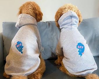 BFF Embroidered Matching Dog Hoodies, Best Friend Dog Hoodie, Dog Besties, Best Friend Gift, Dog Lover Gift, Dog Clothing, Dog Jumper