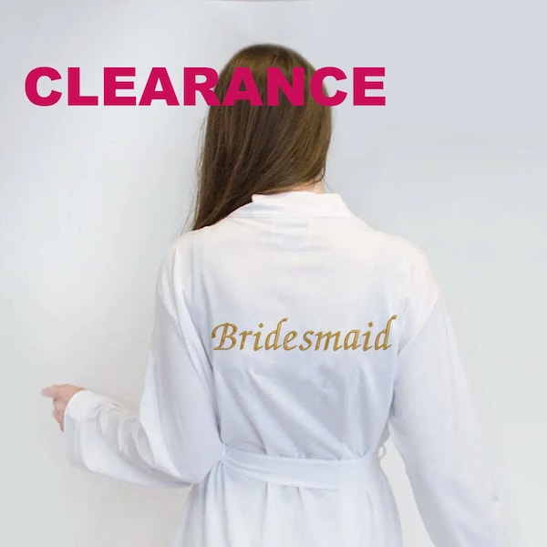 CLEARANCE***White Jersey Bridesmaid Robes, Dressing Gowns, Bridesmaids Dressing Gowns, Wedding Robes