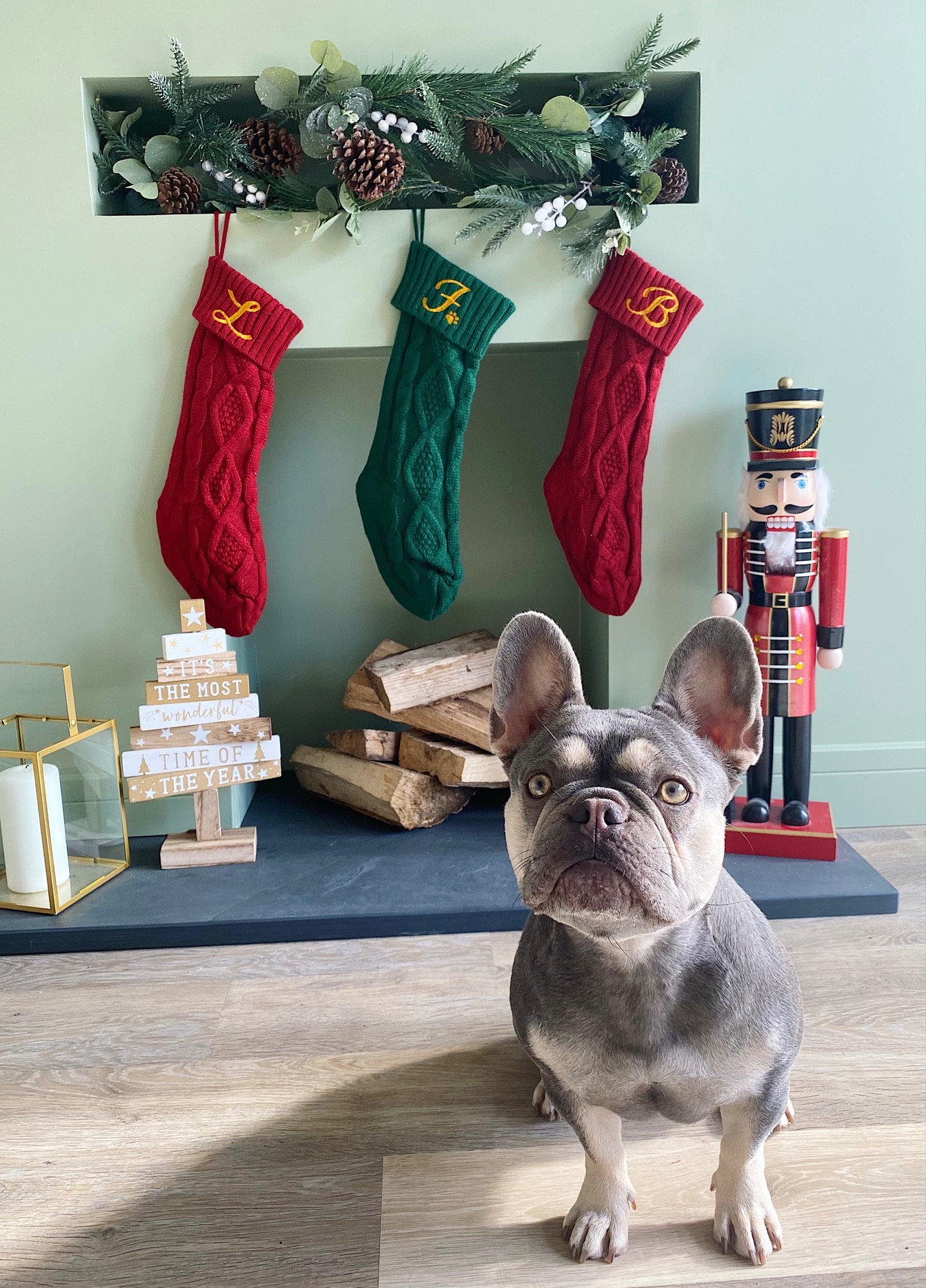 1 Personalised Knitted Christmas Stocking, Pet Stocking, Monogrammed Family Stockings, Cable Knit Holiday Stocking, Traditional Festive