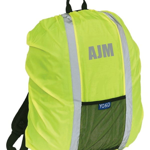 Hi Vis Rucksack Cover, Waterproof Backpack Cover, Personalised Gift for Him, Gifts for Cyclists