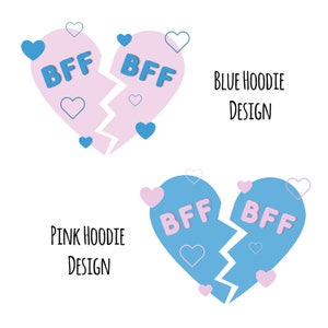 BFF Embroidered Dog & Kid's Matching Hoodies, Best Friend Dog Hoodie, My Dog is My Bestie, Children's Best Friend Gift, Dog Lover Gift image 8