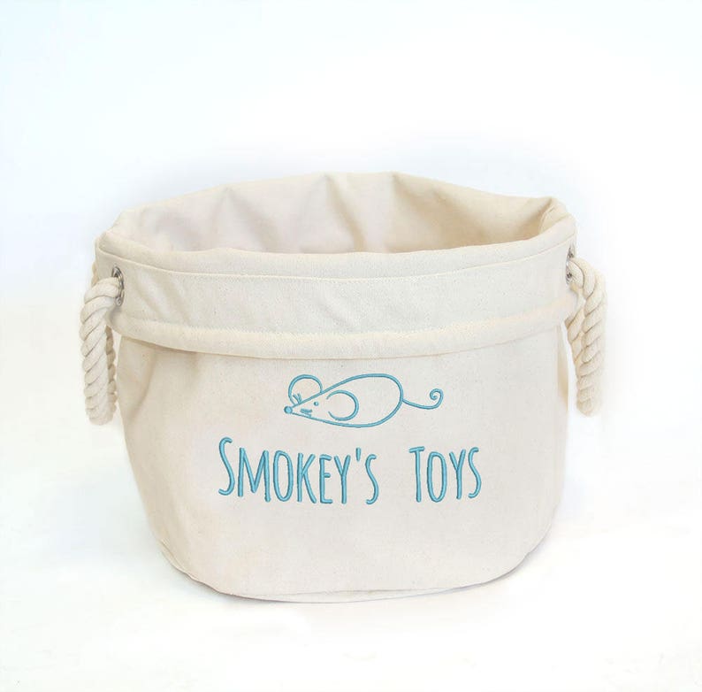 Personalised Cat Toy Basket Cat Toys Storage Bag Cat Toy Etsy UK
