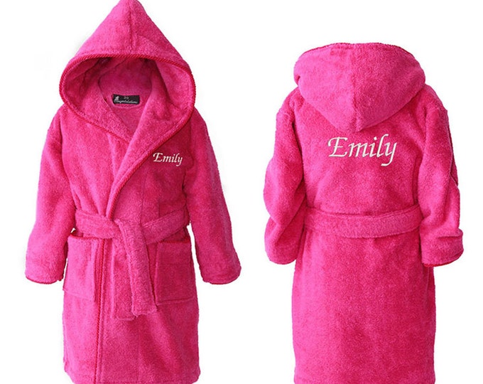 Personalised Girls Dressing Gowns, Personalized Kids Robes, Teens