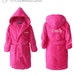Personalised Girls Dressing Gowns, Personalized Kids Robes, Teens Bathrobes, Personalised Bathrobe for Girl, Hot Pink, 2-15 years