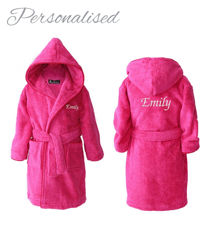 Girls dressing gown personalised Outlet