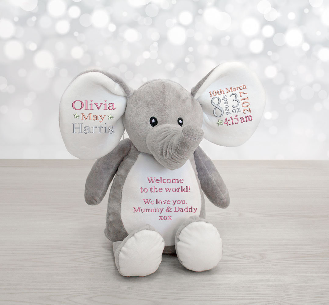 Elephant personalised teddy clearance