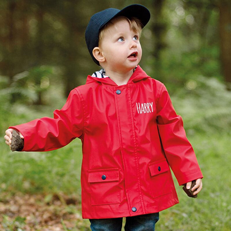 Personalised Personalised Baby Raincoat Baby Rain Jacket, Baby Yellow Jacket, Personalized Baby Rain Jacket Baby Boy Jacket Baby Girl Jacket imagem 3