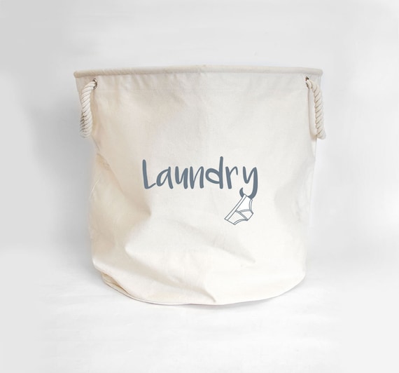Heavy Canvas Fabric Laundry Washing Toy Ironing Storage Trug Hamper Bin Bag