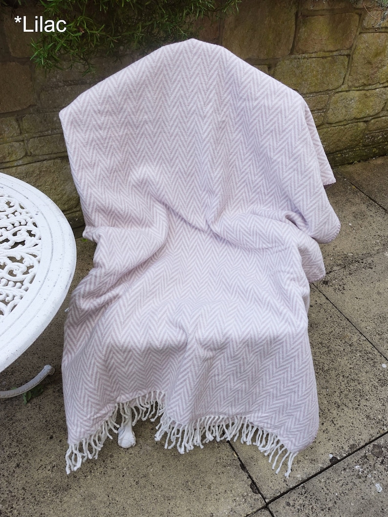 Personalised Anniversary Herringbone Cotton Blanket Throw, Golden 50th Anniversary / 2nd Anniversary / Wedding gift /Nan's Christmas Present image 6