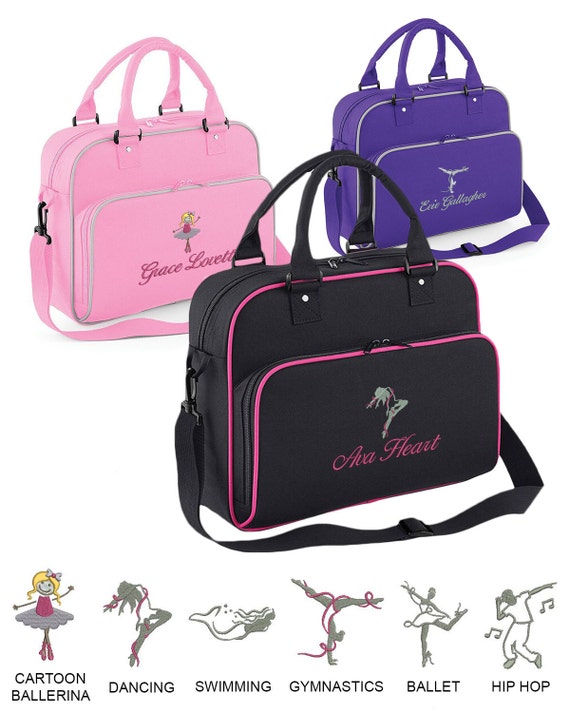 Personalised Ballet Dance Holdall Girls Kit Bag Embroidered with Your Name