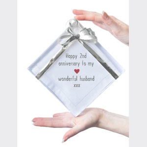 Jubiläum Geschenk, Hohlsaum Taschentuch für Mann / Ihn