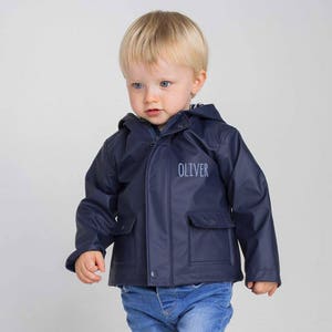 Personalised Personalised Baby Raincoat Baby Rain Jacket, Baby Yellow Jacket, Personalized Baby Rain Jacket Baby Boy Jacket Baby Girl Jacket imagem 2