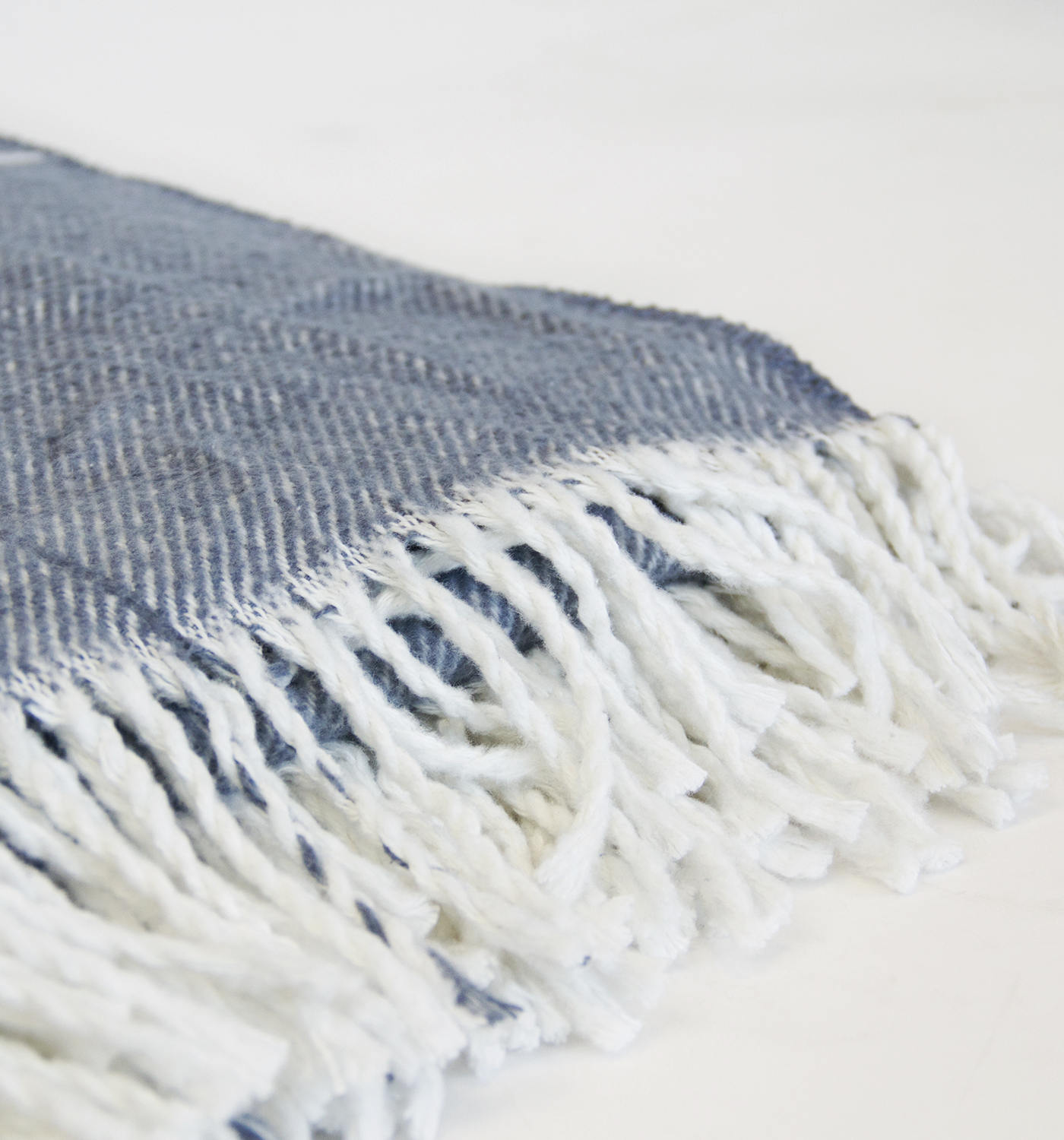 Personalised Slate Blue Throw Blanket Cotton 2nd Anniversary Etsy