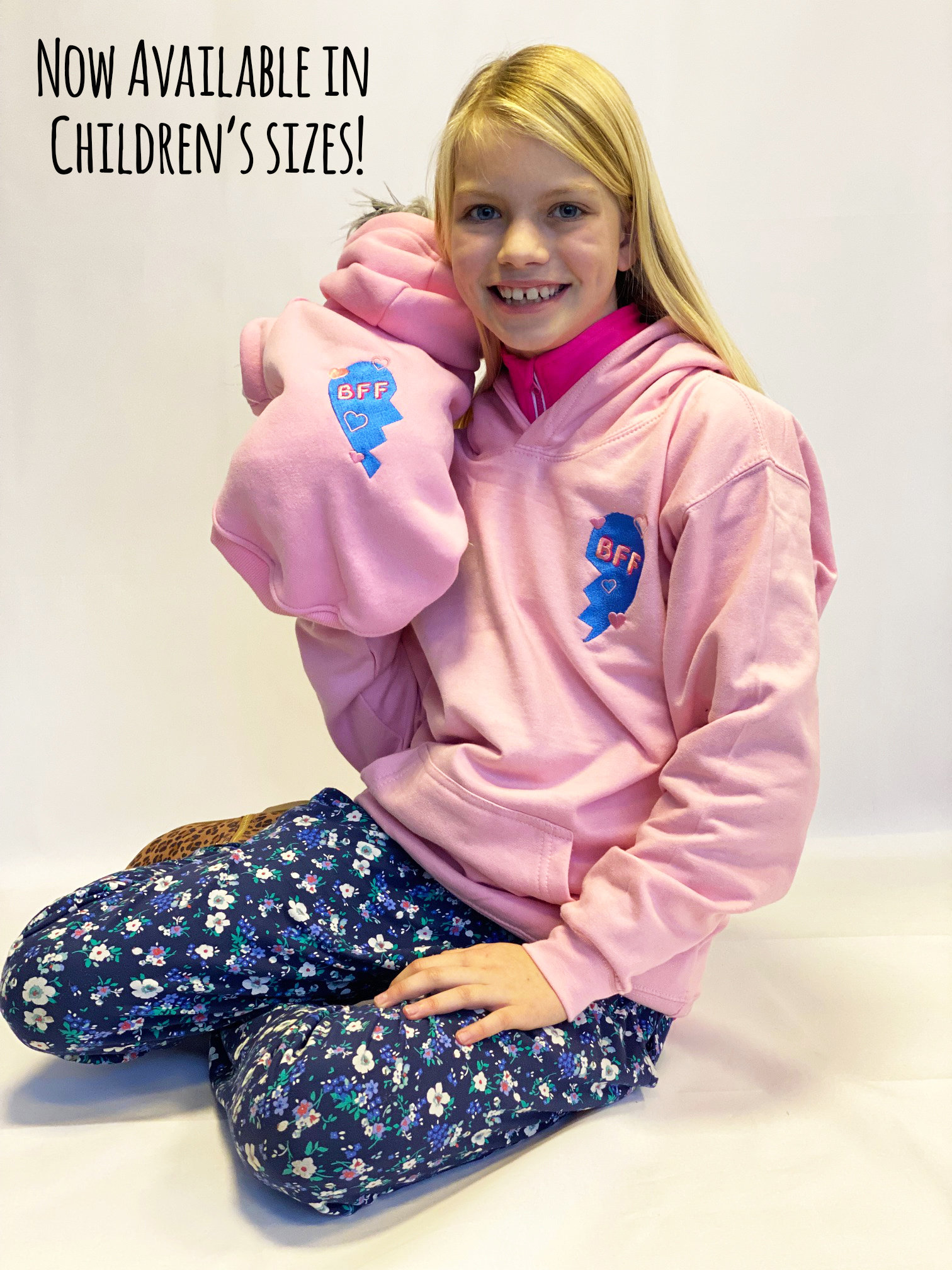 1 BFF Embroidered Dog & Human Matching Hoodies, Best Friend Dog Hoodie, My Dog is My Bestie, Best Friend Gift, Dog Lover Gift, Loungewear