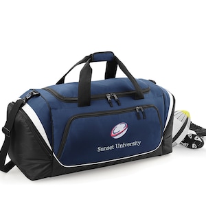 Sac de sport géant brodé personnalisé, sac de club de sport, sac d'équipe d'école, salle de sport, arts martiaux, cricket, rugby, tennis, football, netball