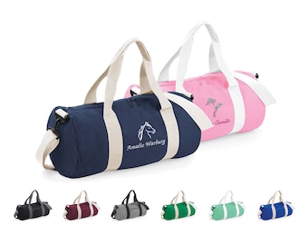 Sac de sport personnalisé, nom brodé, sac polochon, fourre-tout, cadeaux de danse, sac de kit, sac d'athlète, sac de sport, équipe sportive, équitation