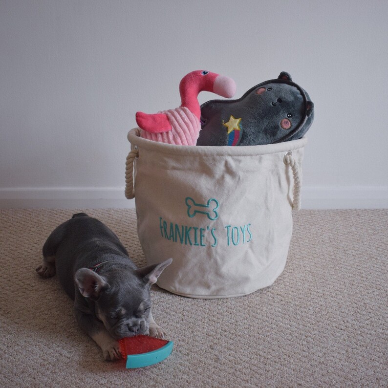 Personalised Dog Toy Basket Dog Toys Storage Bag Dog Toy Etsy UK