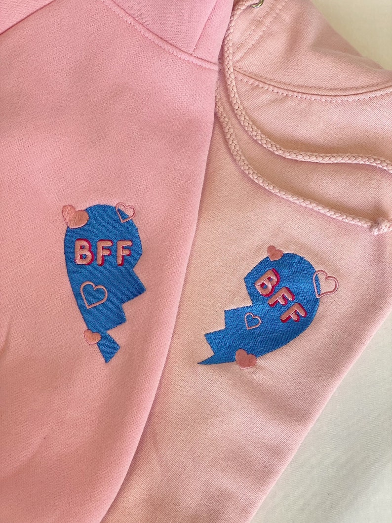 BFF Embroidered Dog & Human Matching Hoodies Best Friend Dog Etsy