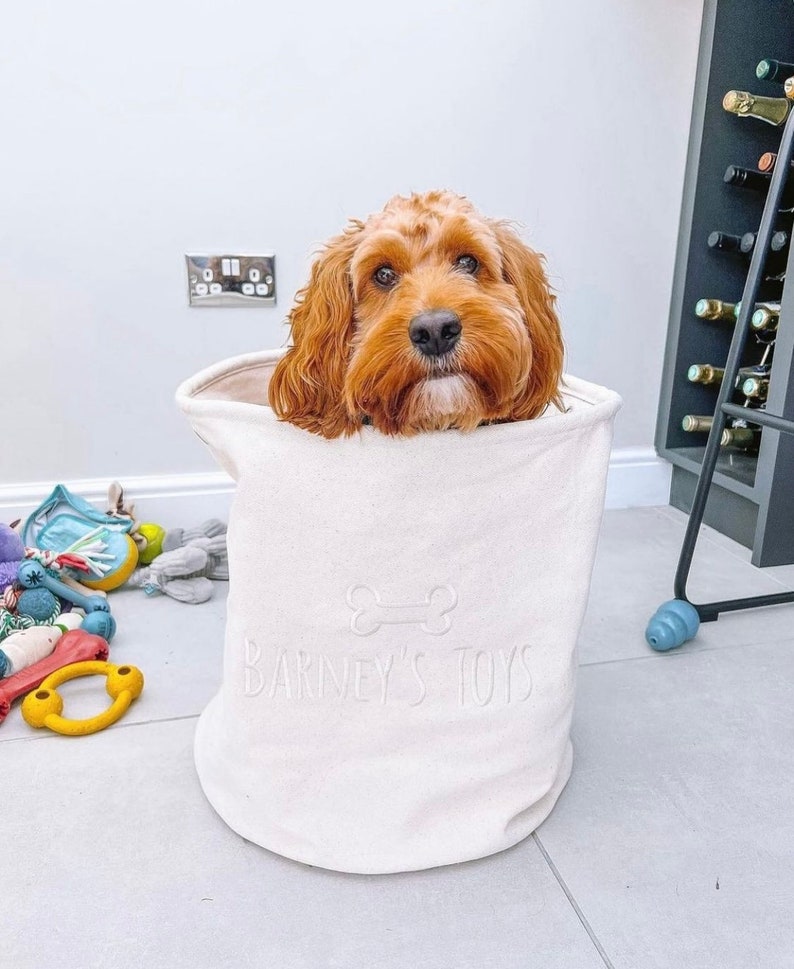 Personalised Dog Toy Basket Dog Toys Storage Bag Dog Toy Etsy UK