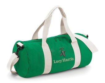 Borsa da ballo irlandese personalizzata, nome ricamato, borsa da viaggio, borsone sportivo, regali di danza irlandese, borsa del kit da ballo, IRISH DANCING DUFFEL