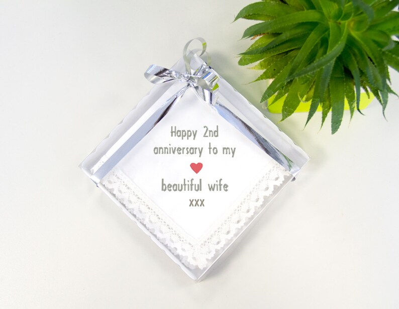 Cotton 2nd Anniversary Gift Lace Handkerchief for Wife / Her Etsy