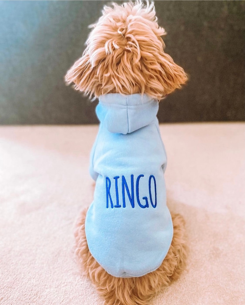 Personalisierter Hund Hoodie, Hund Sweatshirt, Hunde-Liebhaber-Geschenk, Haustier Geschenk, Hundepullover, Baumwolle Hunde Kapuzenpullover, Hundekleidung, Hundepullover, Hunde Loungewear Bild 5