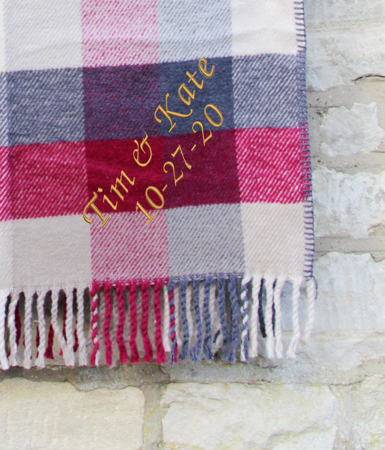 Personalised Blanket Adult Cotton Anniversary Gift Cotton Etsy UK