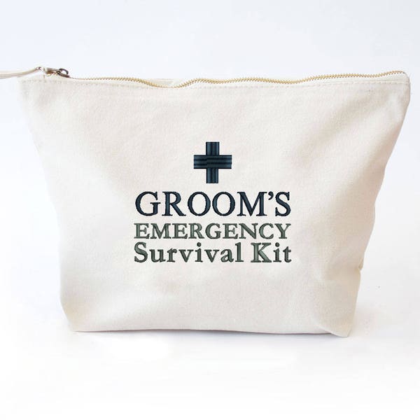 Groom's Survival Kit Bag, Ready to be filled with Wedding Day Essentials, Groom Wedding Gift, Funny Groom Gift