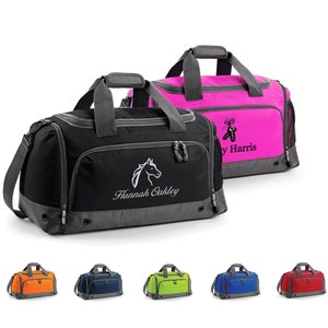 1 Personalisierte bestickte Sporttasche, Aktivitätstasche, Sportvereintasche, Fitnessstudio, Tanz, Kampfsport, Gymnastik, Rugby, Tennis, Fußball, Golf