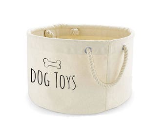 Dog Toys Basket, Dog Toys Storage Bag, Dog Toys Bin, Dog Toys Organiser, Pet Storage, Printed