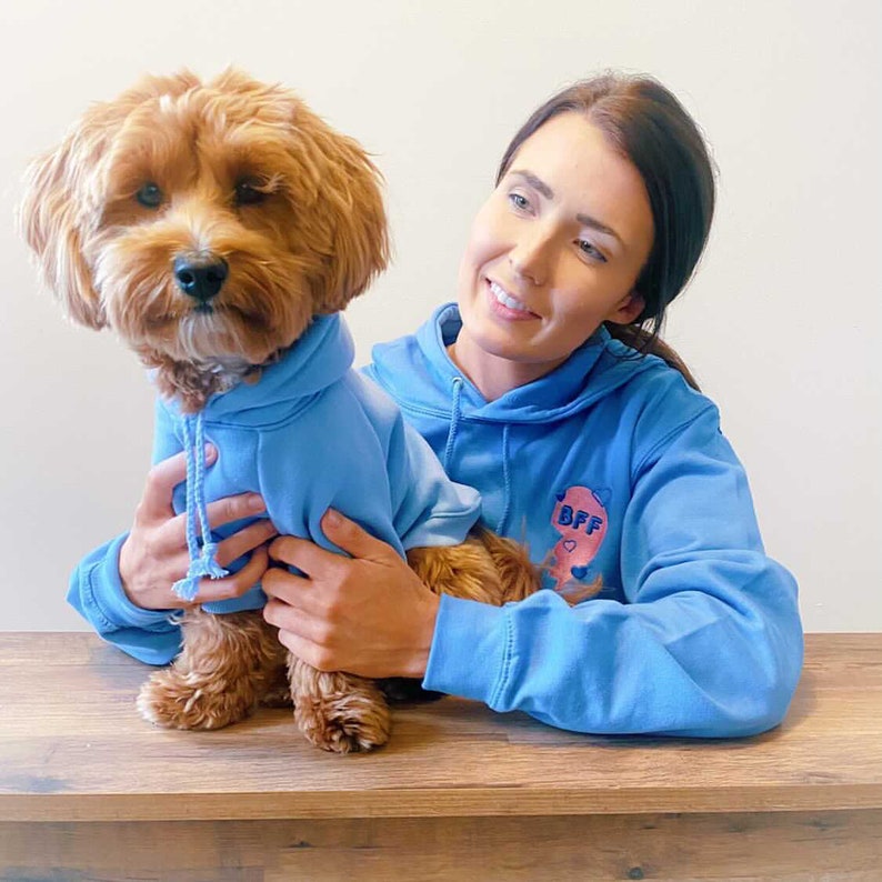BFF Embroidered Dog & Human Matching Hoodies Best Friend Dog Etsy