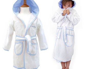 White dressing gown personalised Clearance
