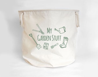 My Garden Stuff, Garden Storage Bag, Trug, Tub, Tool Storage, Basket, Gardening Bag, Sack, Garden Gift idea, Laundry Bag, Organiser for shed
