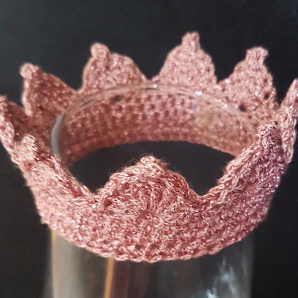 Pink Sparkly Baby Crown, perfect for newborn, photo shoot, baby shower gift, birthday party, Christmas