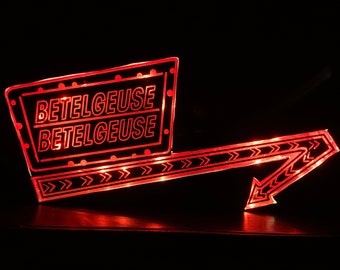 Beetlejuice Musical "Betelgeuce" 12" Sign